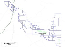 Figure 1: Ammaroo South shown in relation to the main Ammaroo Phosphate Project and infrastructure.