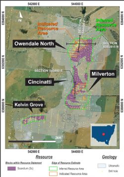 Figure 2. Owendale scandium resource area