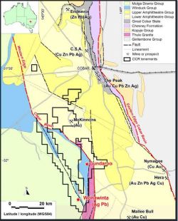 Map of regional geology – Cobar district