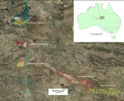 Figure 1. Rum Jungle Resources’ Central Australian potash projects.