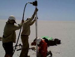 Figure 2. Vibracore drilling in 2011.