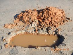 Figure 7. Shallow water table at drill hole LMAC009.