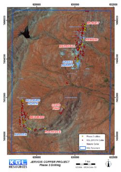 Figure 9 Plan of drilling at Jervois