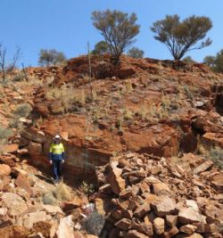 Figure 5: Transect 14JUFS008 in green paint