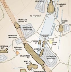 Figure 1: Location of 14MMRD022 (red arrow) intersected the Ramornie Structure