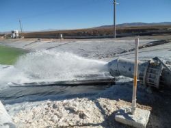 Pumping of brine to evaporation pond