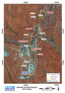 Figure 5 Plan of Green Parrot and Marshall‐Reward drilling