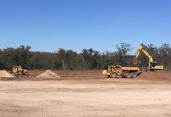 Photo 1. Topsoil stripping at Pearse