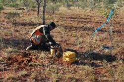 Figure 2 Quantec crew setting up 3DIP acquisition unit