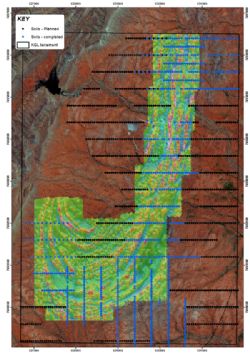 Figure 4 Plan of proposed soil sampling and RAB drilling