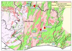Figure 1 – Taruga & Resolute JV Concessions