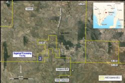 Figure 1: Map showing close proximity of the Lacroma graphite prospect to Campoona