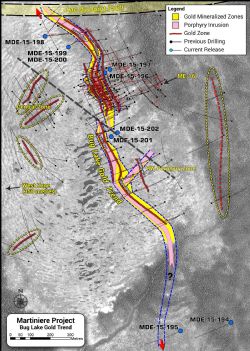 Martiniere Project, Bug Lake Gold Trend