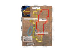 Figure 2 – Pilgangoora tenement application areas ELA 4630 (yellow) & ELA 4684 (red)