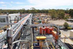 Photograph 1. Carbon bulka bags ready for addition to the CIL circuit.