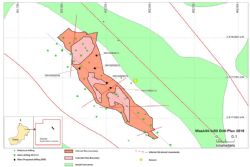 Figure 1: Drill hole locations at Washihi