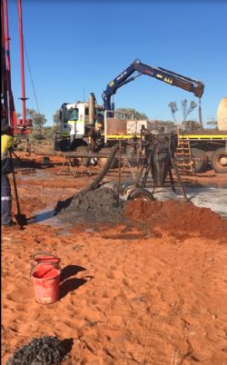 Figures 5 & 6: Right, piercing the basal sand layer and channeling the natural