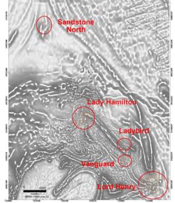 Figure 1. Proposed Sandstone 2016 IP surveys