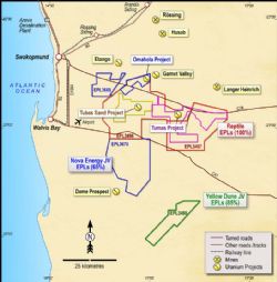 Figure 1: Namibian Locality Map Showing Position of the Tumas Project
