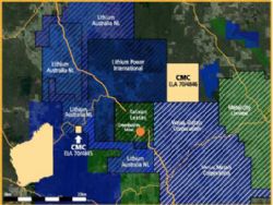 Location of CMC’s tenements in the Greenbushes region of Western Australia
