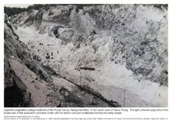 Lepidolite-pegmatite cutting mudstone of the Phuket Group, Reung Kiet Mine 