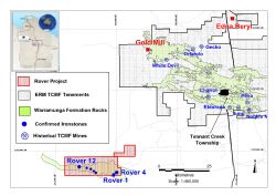 Location of the Rover Project and Emmerson’s 100% owned Tennant Creek Mineral Field Project