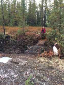 Trench excavated prior to cutting CH16-01