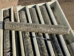 Cobalt bearing pyrite - sample core