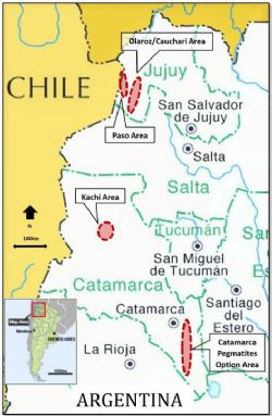 Kachi Lithium Brine Project location & all Lake lithium projects