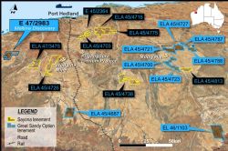 Location of the Company’s projects including Mallina in the Pilbara region
