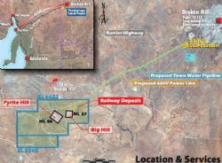 Cobalt Blue tenements, location and current/proposed infrastructure