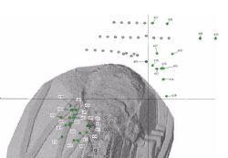 New holes drilled during May and June are marked by green crosses