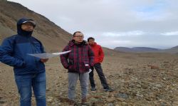 Senior NFC engineers assessing the proposed tailings site