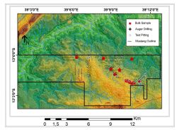 Map of all bulk sampling activity & manual test pits