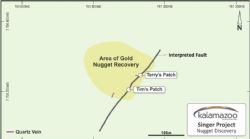 Area where gold nuggets were discovered, E45/4722, DOM’s Hill Gold Project