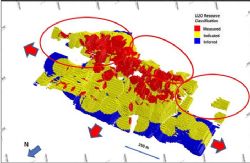Potential areas to expand the Authier resource