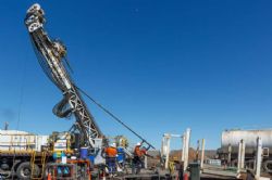Drill rig on site at the LCEP