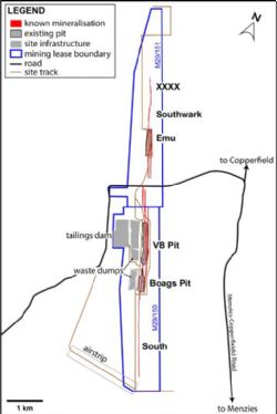 Layout of the Bottle Creek site