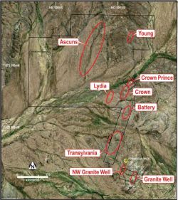 Garden Gully prospects on LandSat image.