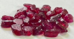 Selection of high quality rubies recovered in January 2018 and now incorporated as part of the inventory available for sale.