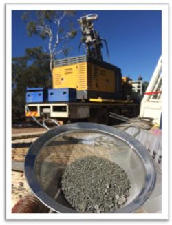 Sulphide mineralisation in drillhole MYRC001.