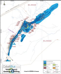 Railway deposit drilling plan illustrating increased data density along some 1.6km strike.