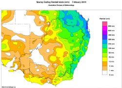Murray-Darling Rainfall totals (mm) February 2018
