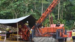 Diamond drill rig set up underway at Misima Gold Project