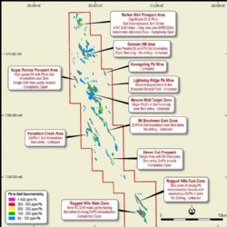E45/2032 – Geochemical Overview of Targets and Mineralisation