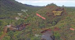 Northern Zone at Millennium showing the mineralised Quartzite