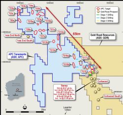 APC tenement outline with currently identified targets.