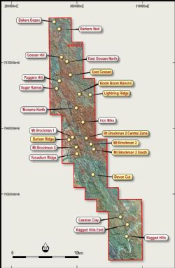 Location of Braeside Prospects/Targets – Current Targets in Yellow