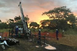 Diamond Drilling during Mustang’s Scoping Study Drilling Campaign