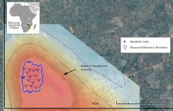 Locations of Drill holes and the plan view of mineralisation